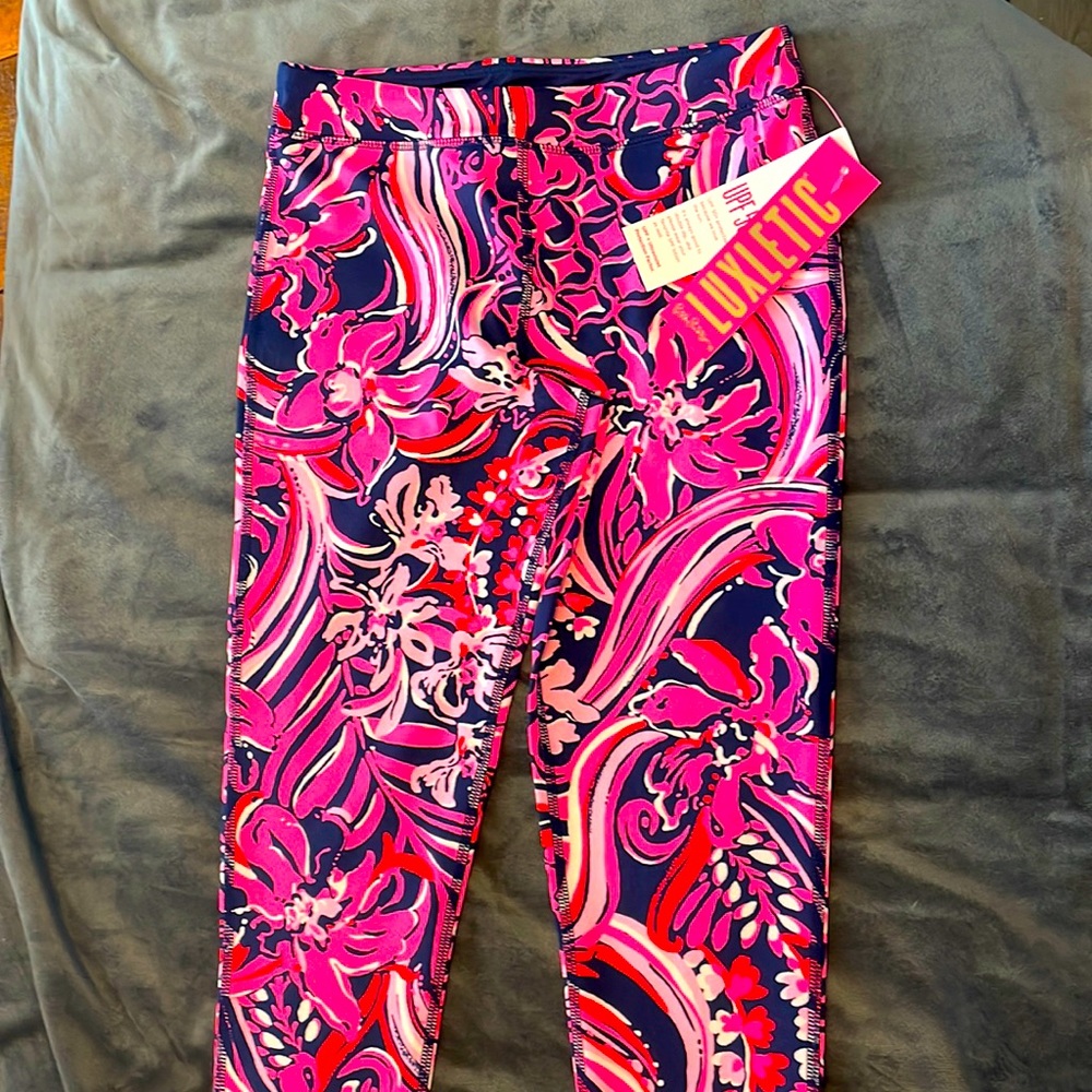 Lilly Pulitzer little girls large leggings, new never worn
